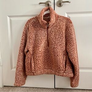 Sage Collective Half Zip 100% Polyester Comfy Athleisure Shearling Pullover